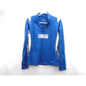 Saucony women's Omni Sportop 1/4-zip running pullover Size M Blue Thumb Slots